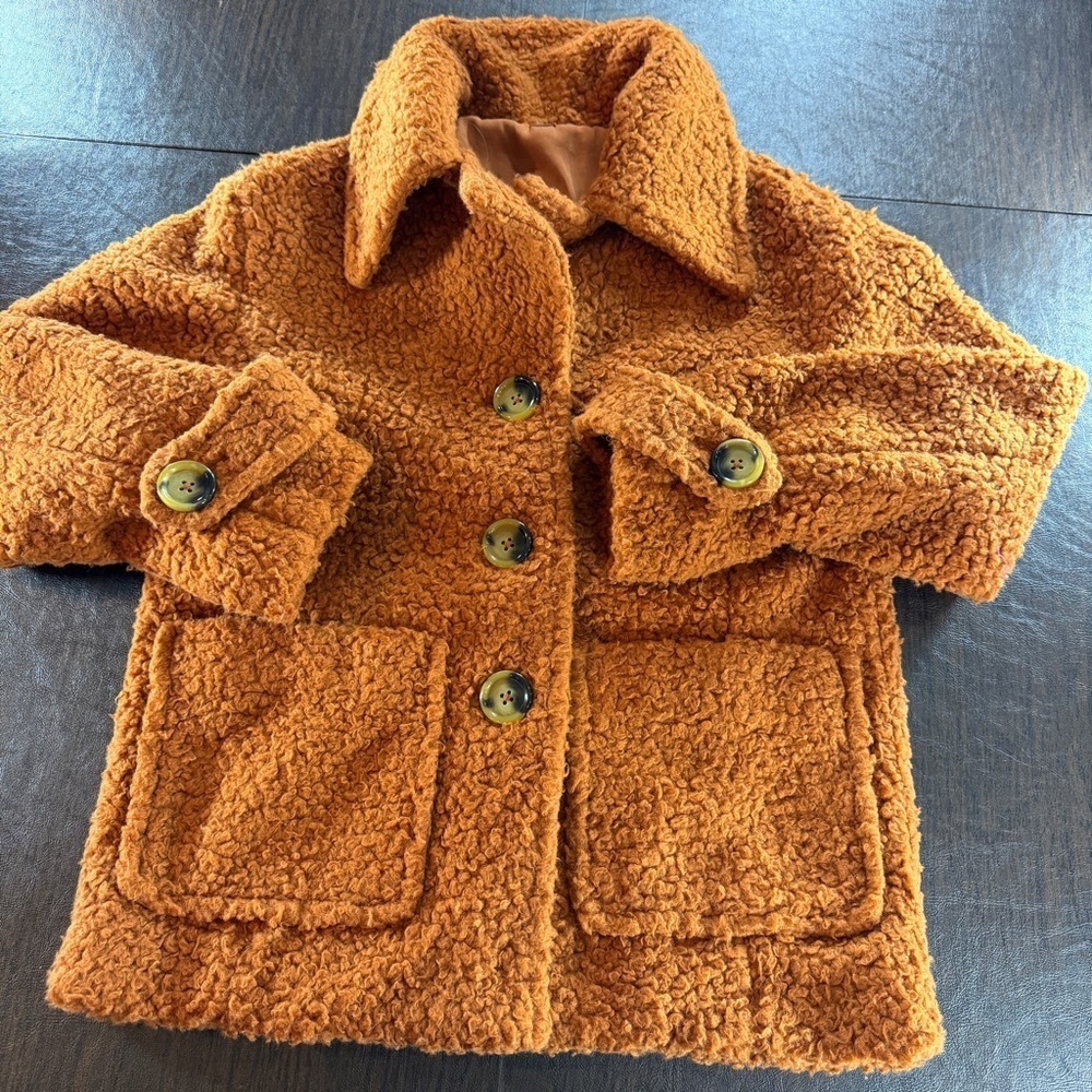 Free People Soft Faux Shearling Teddy Bear Coat Sz XS